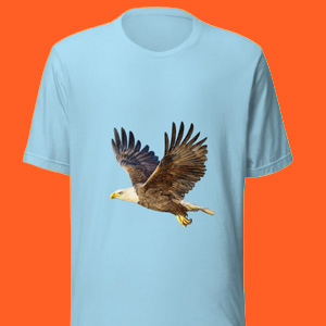 tee-shirt with bald eagle print